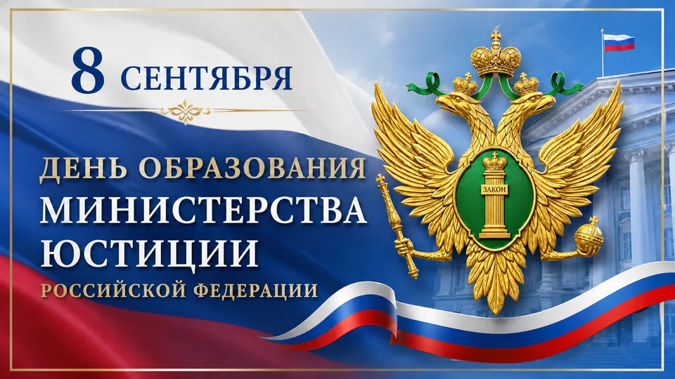 8 сентября — День образования Министерства юстиции Российской Федерации